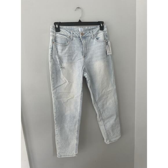 Time & Tru High Rise Mom Jeans Light Wash Women’s Size 10 NWT Regular - Picture 1 of 9